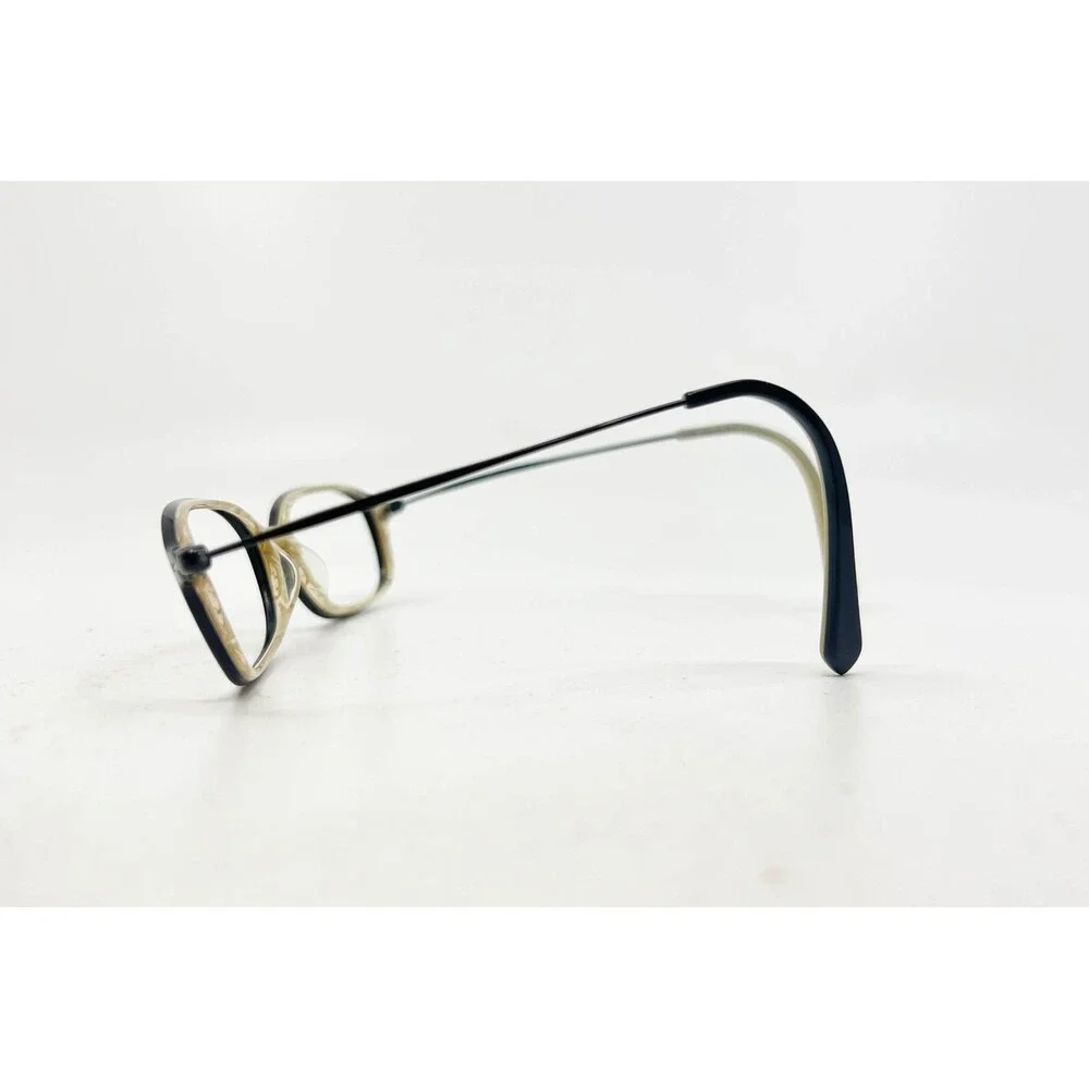 Marchon Eyeglasses Womens Black Beige Oval Frame 50-18-140 001 27761
